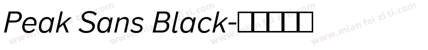 Peak Sans Black字体转换